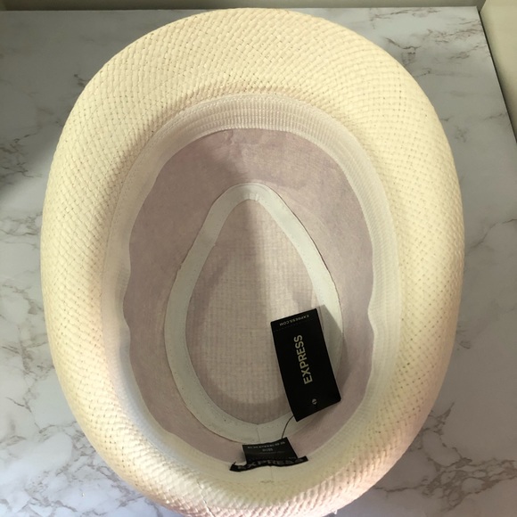 EXPRESS NWT Men’s White & Black Fedora Hat - Picture 4 of 7